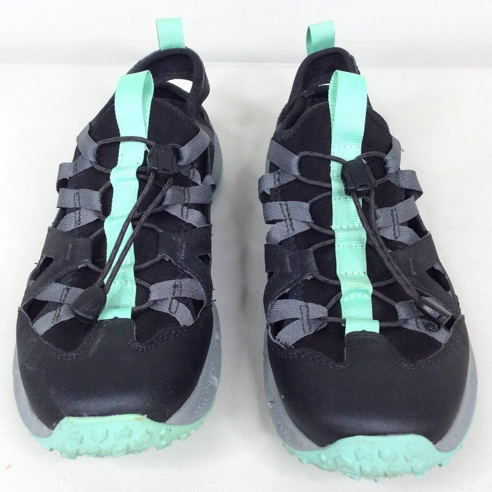 Merrell Hydrotrekker Sport Sandals Women's 9 Black & Mint Bungee Shoes Lace Up - Picture 3 of 10